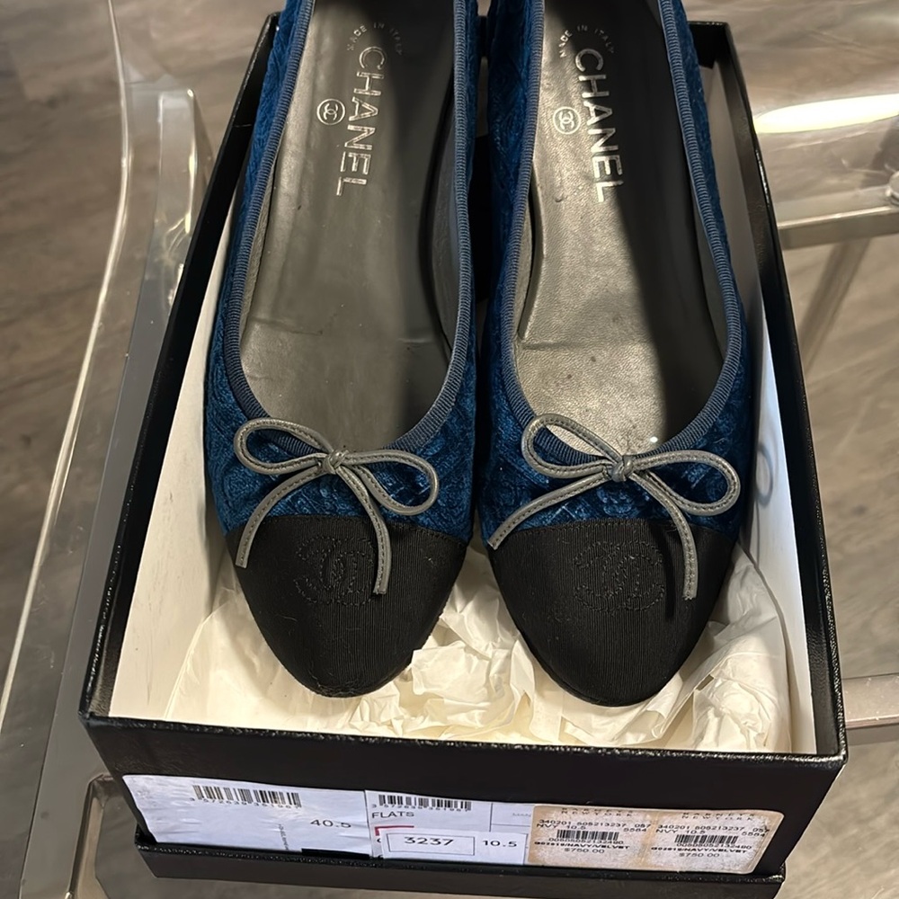 Chanel Blue and Black Loafers for Timeless Style